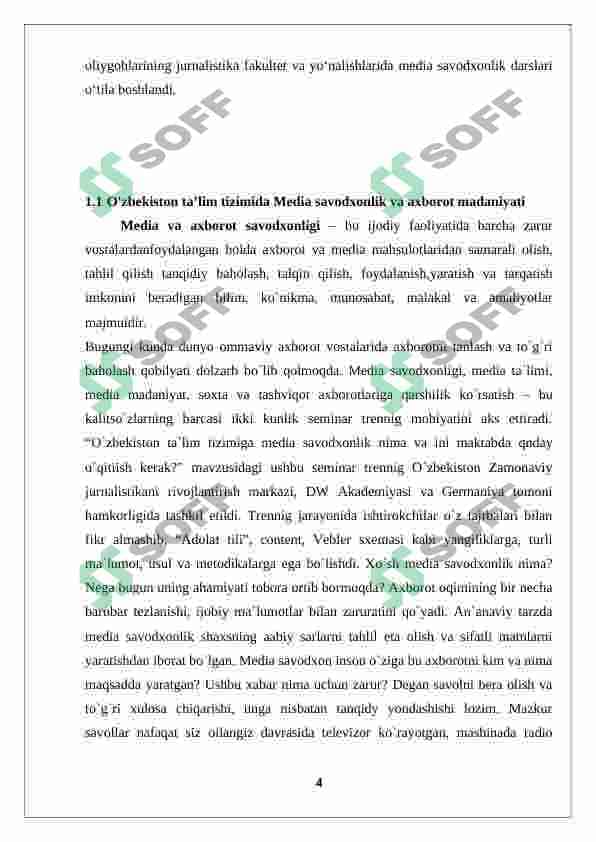 Media savodxonlik va axborot madaniyatini kommunikatsiya vositasi sifatida foydalanish metodlari 4