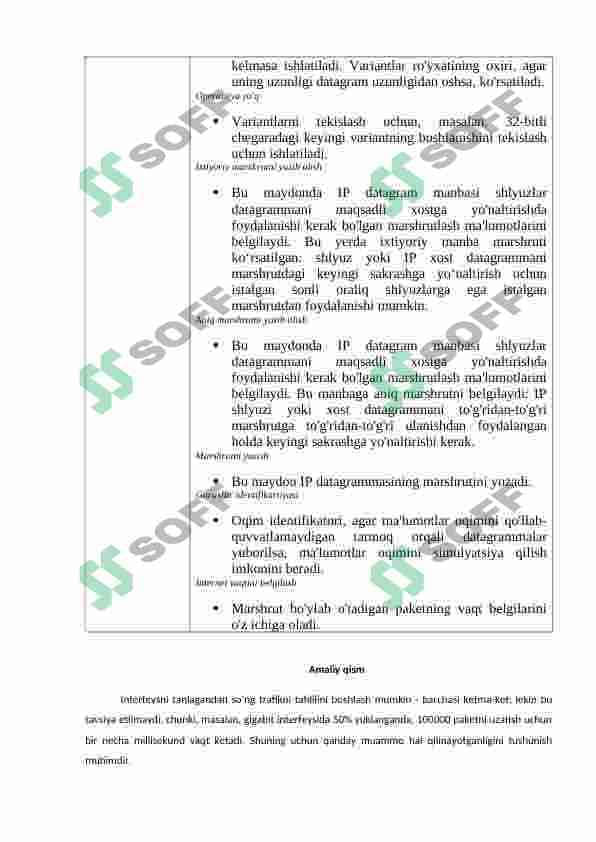 Wireshark ilovasi yordamida IP paketini tahlillash. Sodda autentifikasiyalash usullari 4