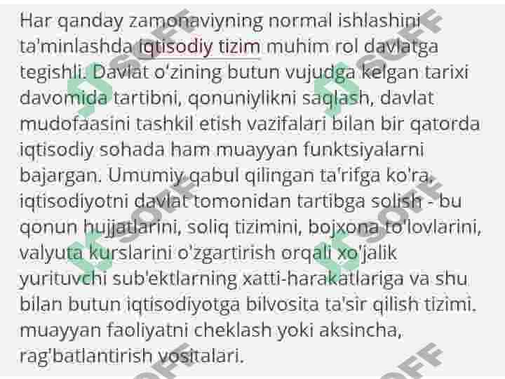 Davlat tomonidan iqtisodiyotni tartibga solishning zamonaviy tendensiyalari va ularning Oʻzbekistonda qoʻllanilish imkoniyatlari. 4