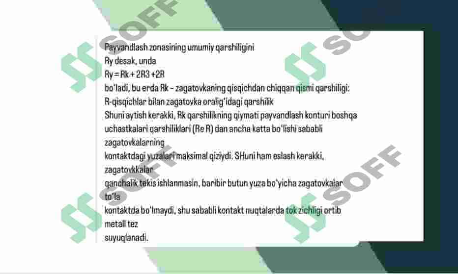 Metallarni elektr kontakt usulda payvandlash 4