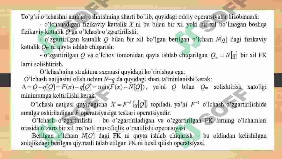 O’lchashlar. O’lchash usullari va vositalari 4