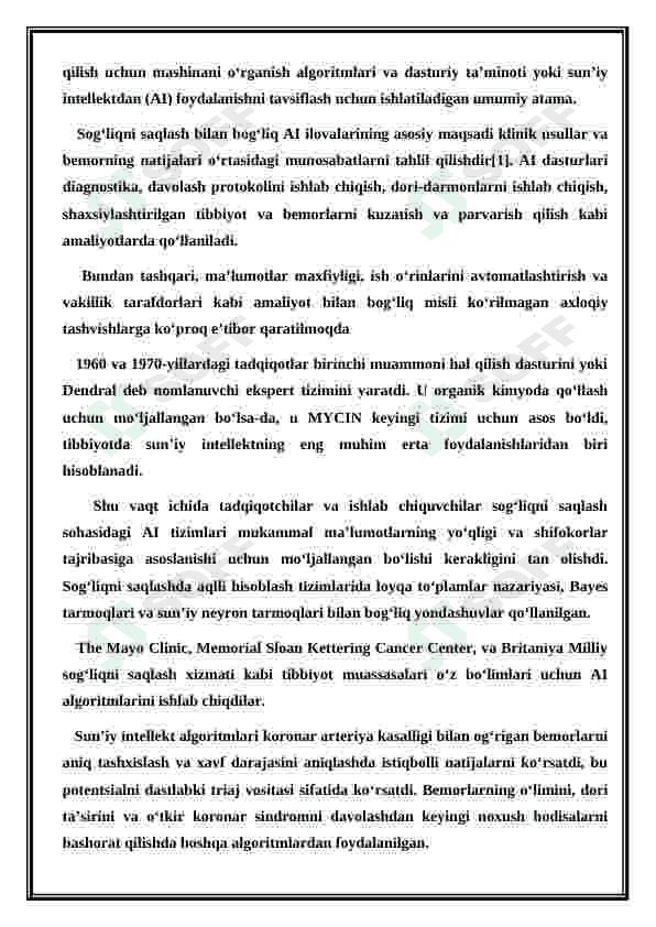 SUN’IY INTELEKT SOG’LIQNI SAQLASH SOHASIDA 4
