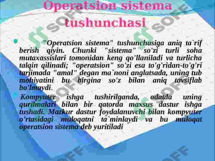 Operatsion tizimlar 4