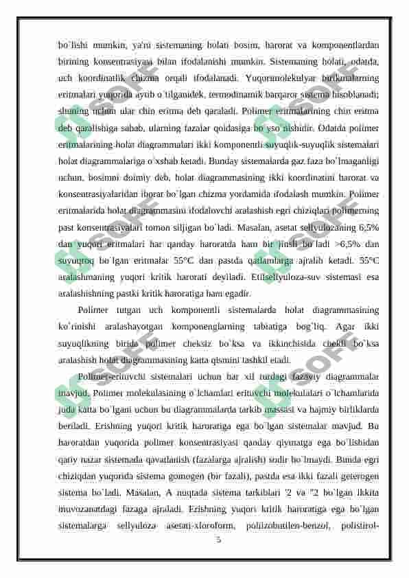 Polimerlarning suyultirilgan eritmalari 5