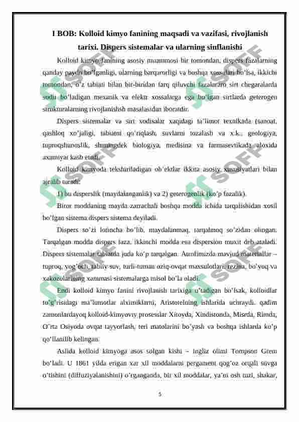 Dispers sistemalarning reologik belgilariga ko'ra tasnifi 5