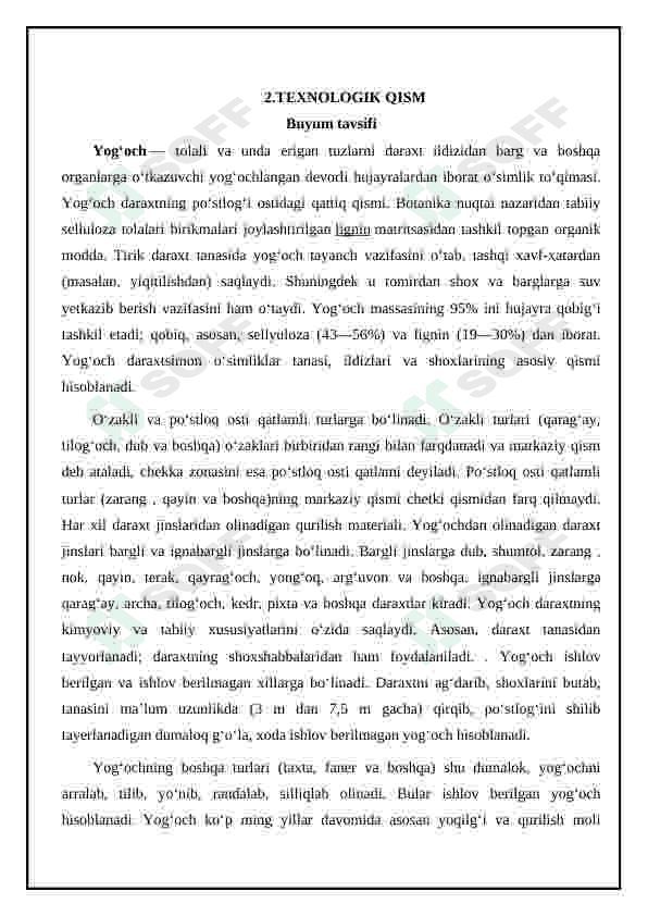 Polimer bog‘lovchi asosida yog‘och tolali plitalar ishlab chiqarish texnologiyasi 5