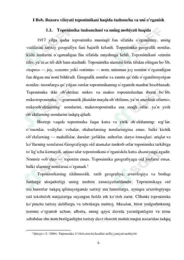 Buxoro viloyati toponimik nomlari va ularning turlari 5