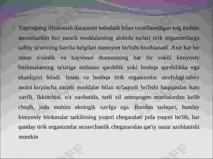 Tuproq ifloslanishi monitoringi 5