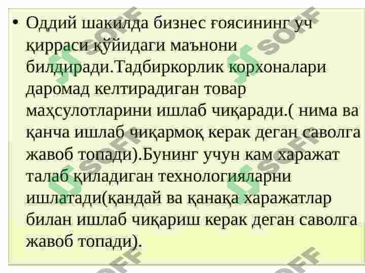 Biznes g'oya va uning falsafasi 5