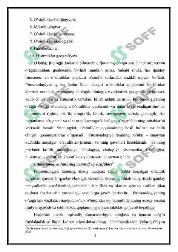 Fitosenozning fani va fitosenozni asosiy belgilari 5