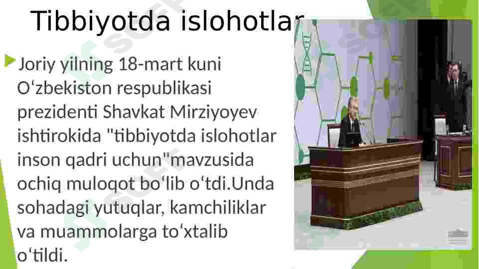 Oʻzbekistonda soʻnggi yillardagi tibbiyotda islohotlar 5