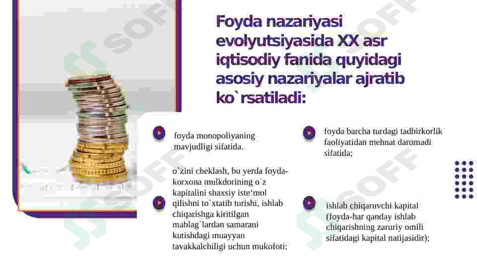 Foyda solig'ining mazmun va mohiyati 5