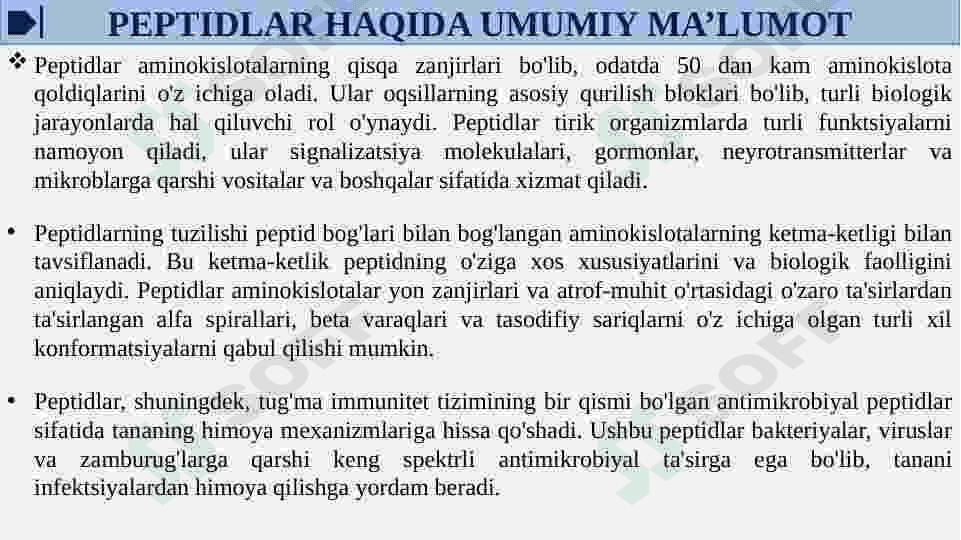 Oqsil tabiatli peptid va gormonlar. Proteinopatiyalar 5