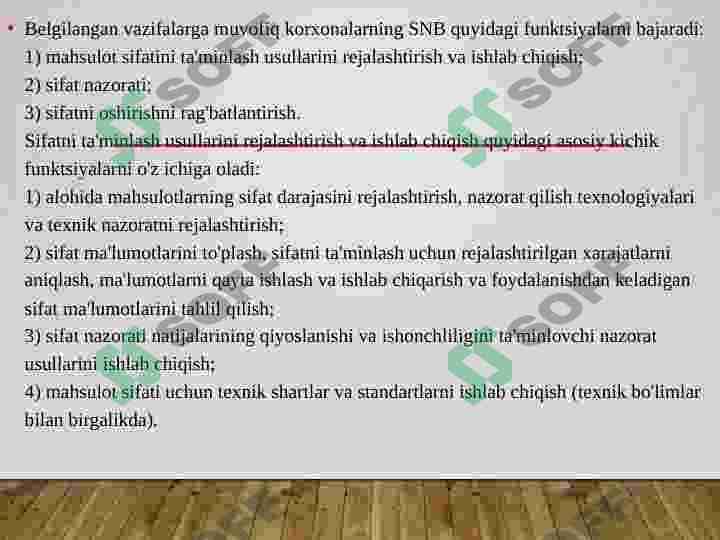 korxonalarda sifat nazorati bo‘linmalarining roli va vazifalari 5