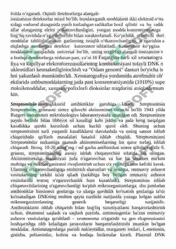 Streptomitsin dori vositasini gaz suyuqlik xromatografik usulda aniqlash 5
