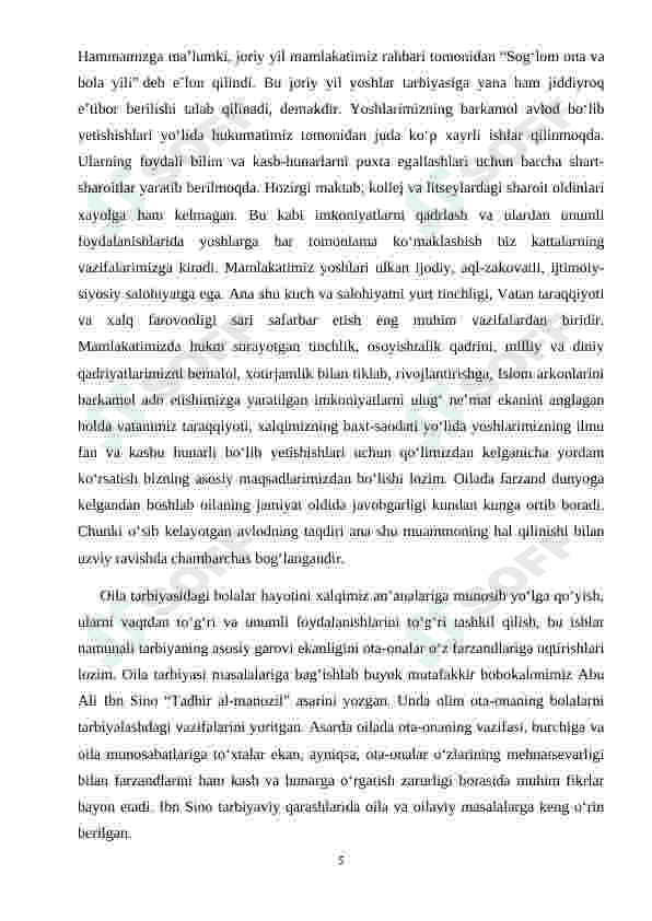 Sog'lom avlod mustahkam jamiyat asosi 5