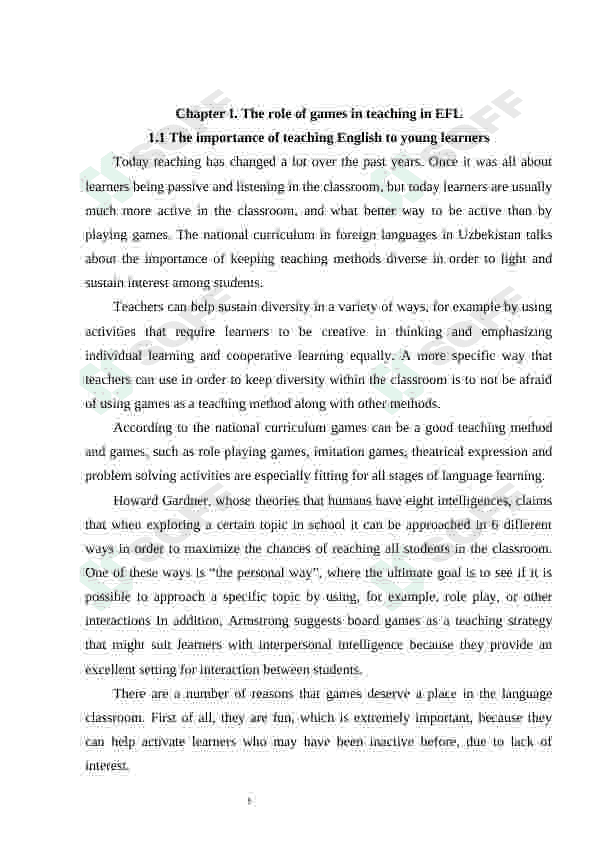 Implementation of national games in teaching EFL 5