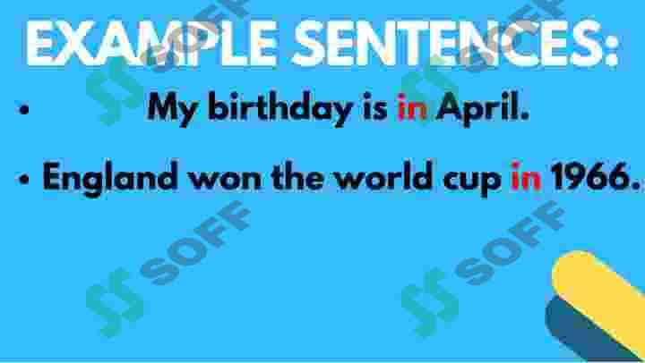 Prepositions of time : in on at 5