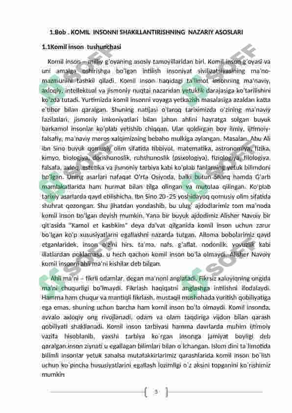 komil insonni shakillantirishda tarbiyaning o'rni 5