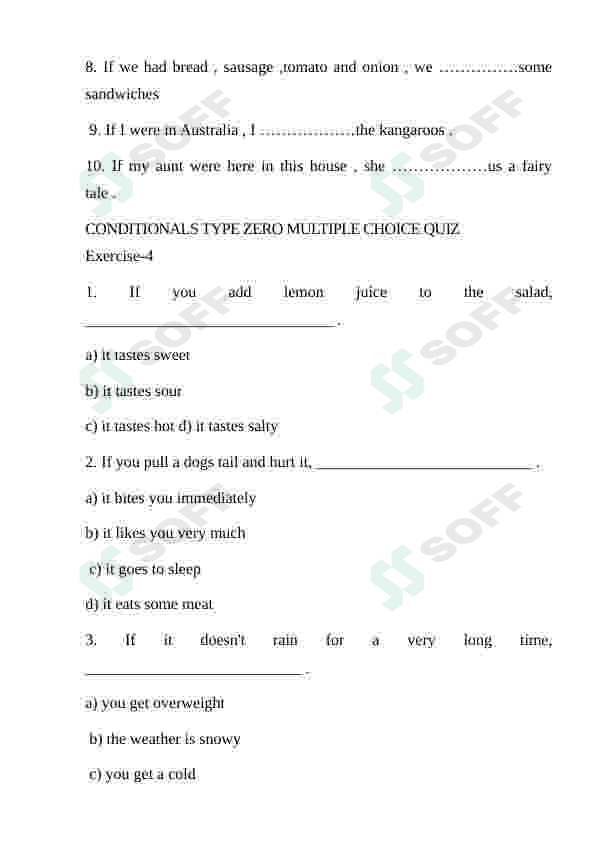 CONDITIONALS EXERCISES 5