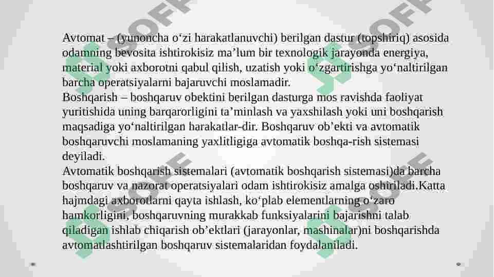 Dasturiy boshqarish tizimlari 5