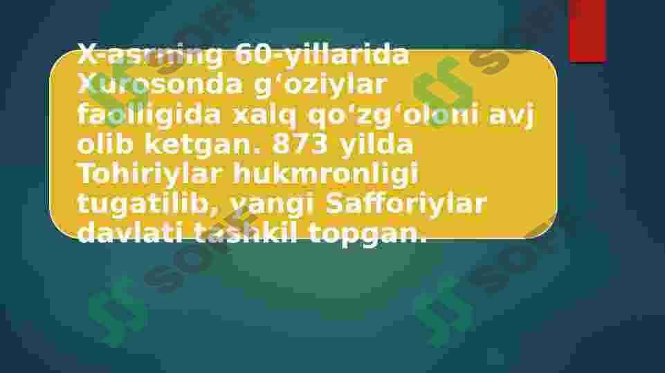 Tohiriylar Somoniylar Safforiylar davrida Afg‘oniston 5