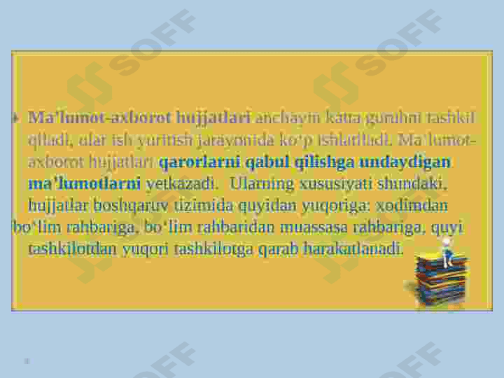 Ma'lumot-axborot hujjatlarini tayyorlash va yozish 5