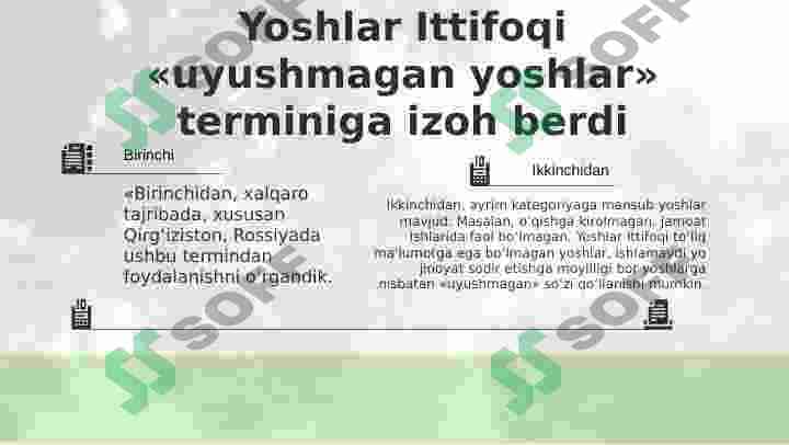 Uyushmagan yoshlarni mehnat bozorida raqobatdosh kasb-hunarlarga o’qitish va xotin- qizlar tadbirkorligini rivojlantirish 5
