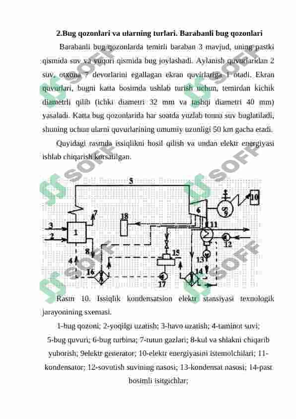 Issiqlik energiyasini ishlab chiqarish. Issiqlik elektr stansiyalari 5