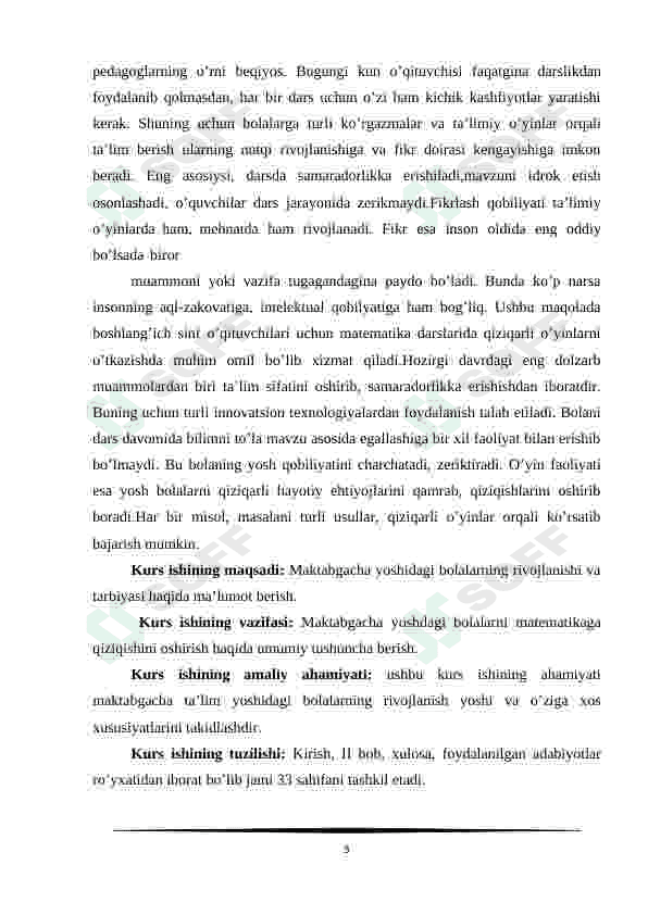 Boshlangʻich sinf matematika darslarida oʻquvchilarning qiziqishini oshirish 5