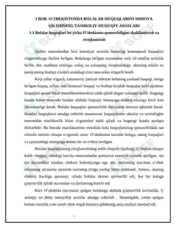 O'zbekiston Respublikasida bolalarning huquqlari va imtiyozlari 5
