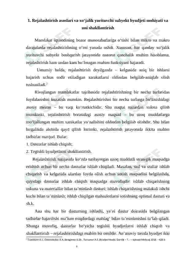 Boshqaruv hisobida byudjetlashtirish va xarajatlarni nazorat qilish 5