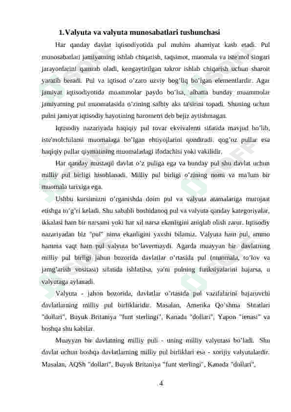 Xalqaro valyuta tizimlari va ularning o'zgarishlari 5