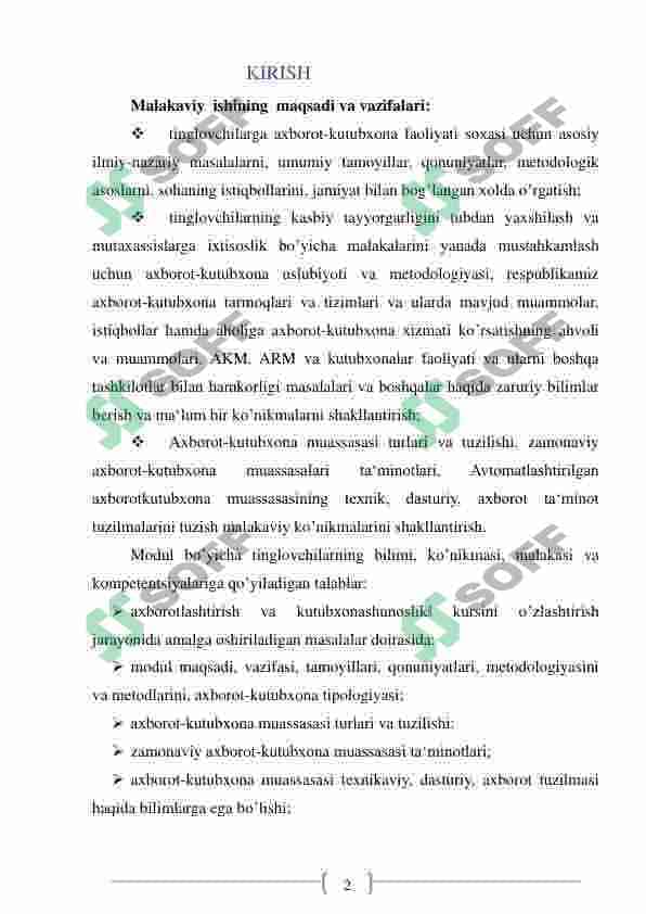 Axborot-Kutubxona muassalarini avtomatlashtirishga mo’ljallangan tizim. 5