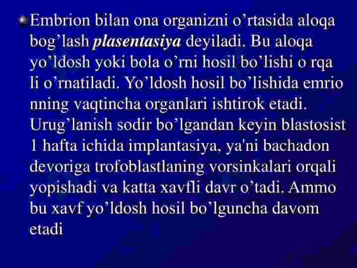 Embrionning rivojlanish tarixi 5
