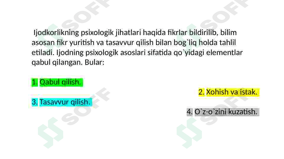 Pedagogik kreativlik va uning o`ziga xos jihatlari 5