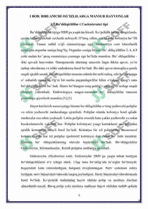 Birlamchi va ikkilamchi og’izlilar- hayvonlar evolyutsiyasining ikki yo’nalish 5