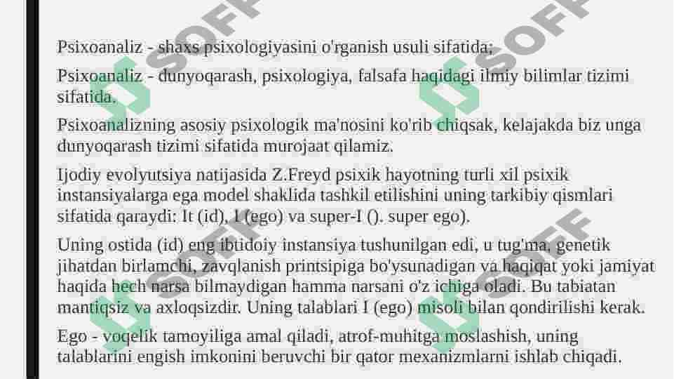 Chet el psixologiyasida shaxsning asosiy nazariyalari 5
