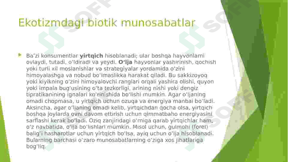 Ekotizimdagi biotik munosabatlar 5