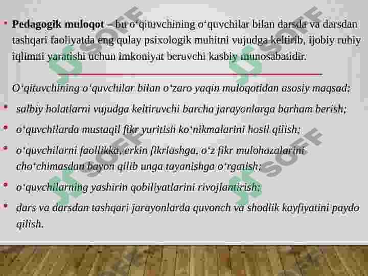 Oilada bolalar bilan muloqotni yo'lga qo'yishning pedagogik psixologiya shart sharoitlar 5