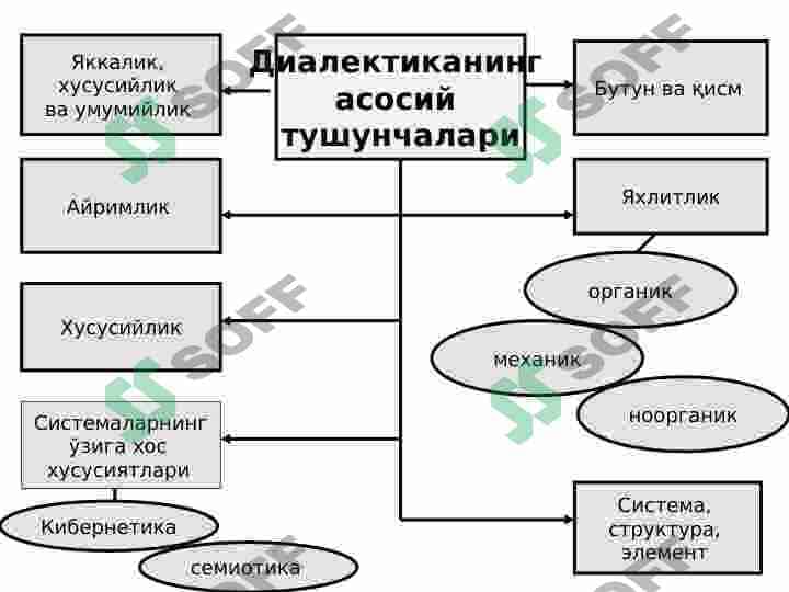 O‘zaro aloqadorlik va rivojlanish qonunlari. Falsafa kategoriyalari. 5