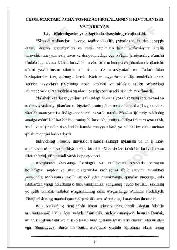 Maktabgacha yoshdagi bolalarning rivojlanishi va ta'lim tarbiyasining o'ziga xosligi 5