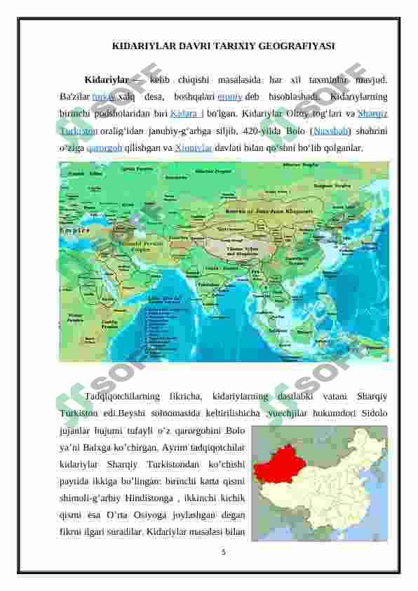 Ilk oʻrta asrlar tarixiy geografiyasi 5