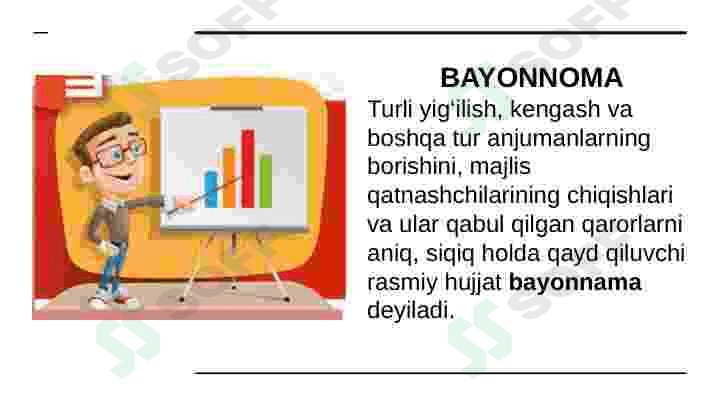 Ariza. Bayonnoma. Bildirishnoma. Tavsiyanoma 5