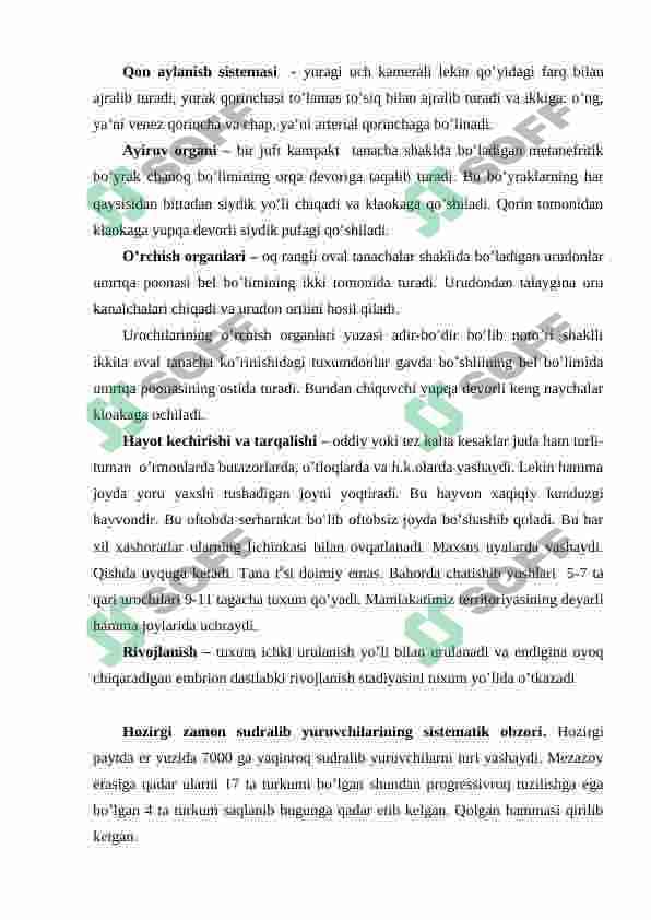 Sudralib yuruvchilar sinfi. Ildam kaltakesakning tashqi tuzilishi va skeleti 5