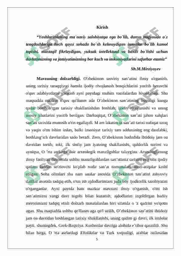 XIX-asr oxiri va XX-asr boshlaridagi O’zbekiston san’ati 5
