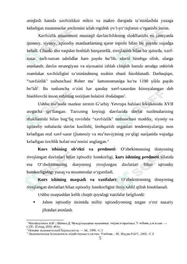 O'ZBEKISTONNING DUNYONING RIVOJLANGAN DAVLATLARI BILAN IQTISODIY HAMKORLIGI. 5