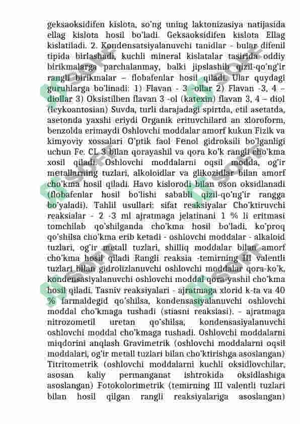 Oshlovchi moddalar tasnifi 5