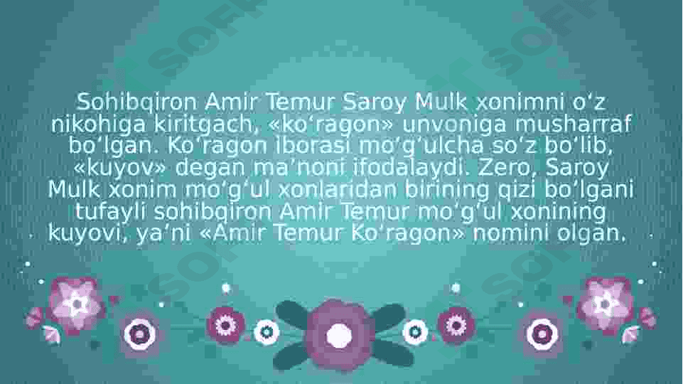Farzand tarbiyasida Saroymulkxonim (Bibixonim)  faoliyati ma’naviy-axloqiy qadriyat sifatida. 5