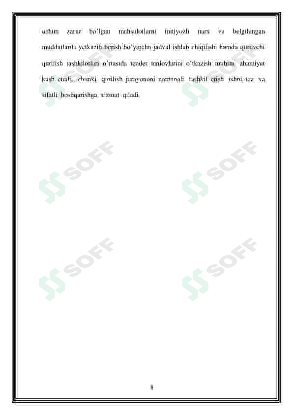 Ko’prik prolyot qurilmalari uchun P18K-7 markali plitalarni ishlab chiqarish korxonasini loyihalash. Mahs.17500m3. 5